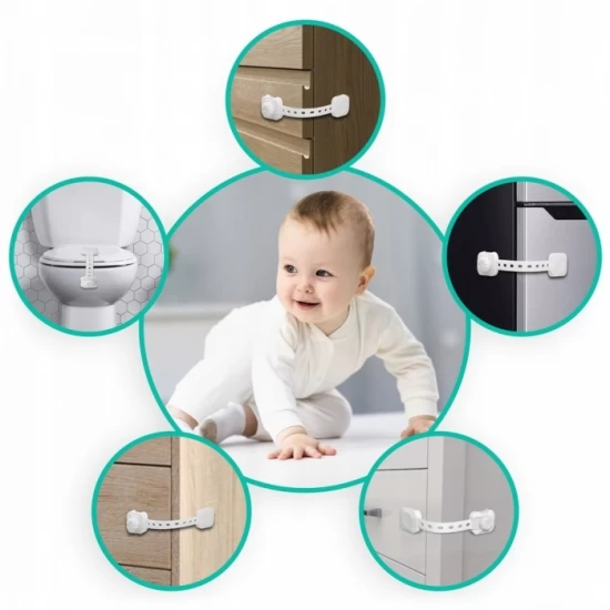 Incuietori de siguranta pentru usi si sertare, 6 bucati, Ricokids 798200 - Alb Incuietori de siguranta pentru usi si sertare, 6 bucati, Ricokids 798200 - Alb