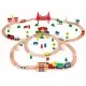 Joc circuit din lemn cu trenulet si masinute 90 piese Ecotoys Joc circuit din lemn cu trenulet si masinute 90 piese Ecotoys