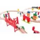 Joc circuit din lemn cu trenulet si masinute 90 piese Ecotoys Joc circuit din lemn cu trenulet si masinute 90 piese Ecotoys