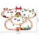 Joc circuit din lemn cu trenulet si masinute 90 piese Ecotoys Joc circuit din lemn cu trenulet si masinute 90 piese Ecotoys