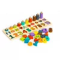 Jucarie educativa din lemn 3 in 1 Ecotoys