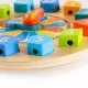 Jucarie educativa din lemn 3 in 1 tip ceas Ecotoys Jucarie educativa din lemn 3 in 1 tip ceas Ecotoys