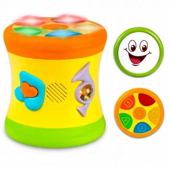 Jucarie educativa in forma de toba cu diverse sunete Ricokids RK-742 Jucarie educativa in forma de toba cu diverse sunete Ricokids RK-742