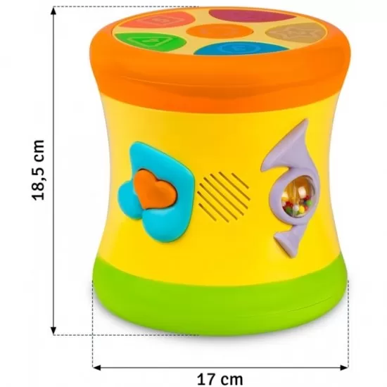 Jucarie educativa in forma de toba cu diverse sunete Ricokids RK-742 Jucarie educativa in forma de toba cu diverse sunete Ricokids RK-742