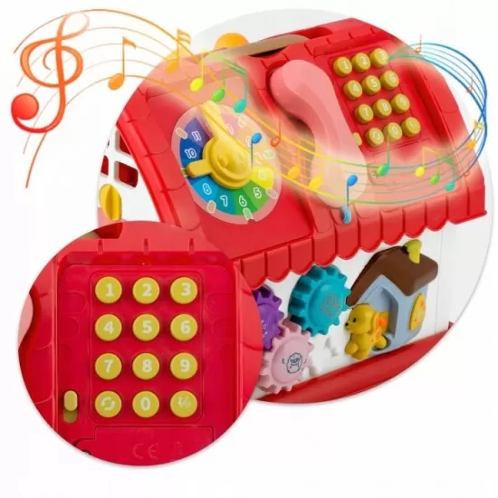 Jucarie educativa sub forma de casa cu telefon si covoras inclus Ricokids RK-754 Jucarie educativa sub forma de casa cu telefon si covoras inclus Ricokids RK-754