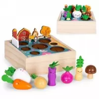 Jucarie Interactiva de lemn sub forma de ferma Ecotoys ME513