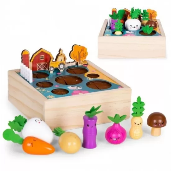 Jucarie Interactiva de lemn sub forma de ferma Ecotoys ME513 Jucarie Interactiva de lemn sub forma de ferma Ecotoys ME513