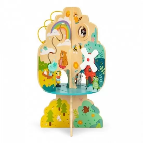 Jucarie interactiva din lemn sub forma de copac cu diverse activitati Ecotoys 1045 Jucarie interactiva din lemn sub forma de copac cu diverse activitati Ecotoys 1045