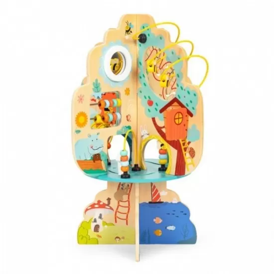 Jucarie interactiva din lemn sub forma de copac cu diverse activitati Ecotoys 1045 Jucarie interactiva din lemn sub forma de copac cu diverse activitati Ecotoys 1045