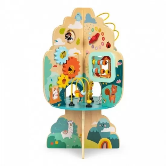 Jucarie interactiva din lemn sub forma de copac cu diverse activitati Ecotoys 1045 Jucarie interactiva din lemn sub forma de copac cu diverse activitati Ecotoys 1045