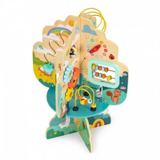 Jucarie interactiva din lemn sub forma de copac cu diverse activitati Ecotoys 1045 Jucarie interactiva din lemn sub forma de copac cu diverse activitati Ecotoys 1045