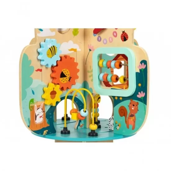 Jucarie interactiva din lemn sub forma de copac cu diverse activitati Ecotoys 1045 Jucarie interactiva din lemn sub forma de copac cu diverse activitati Ecotoys 1045