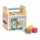 Jucarie educativa din lemn sub forma de cub cu sortator Ecotoys Jucarie educativa din lemn sub forma de cub cu sortator Ecotoys