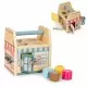 Jucarie educativa din lemn sub forma de cub cu sortator Ecotoys Jucarie educativa din lemn sub forma de cub cu sortator Ecotoys