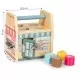 Jucarie educativa din lemn sub forma de cub cu sortator Ecotoys Jucarie educativa din lemn sub forma de cub cu sortator Ecotoys
