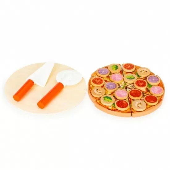 Set de joaca pizza 27 piese Ecotoys Set de joaca pizza 27 piese Ecotoys