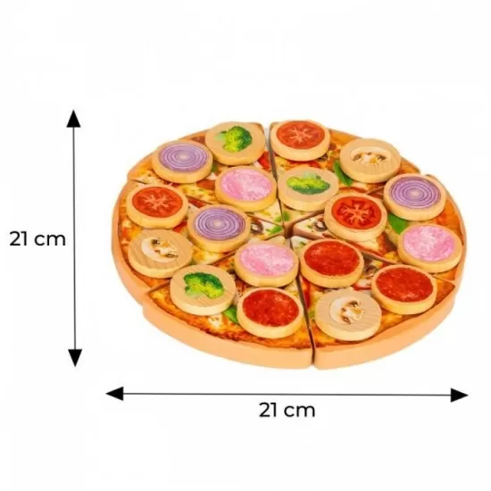 Set de joaca pizza 27 piese Ecotoys Set de joaca pizza 27 piese Ecotoys
