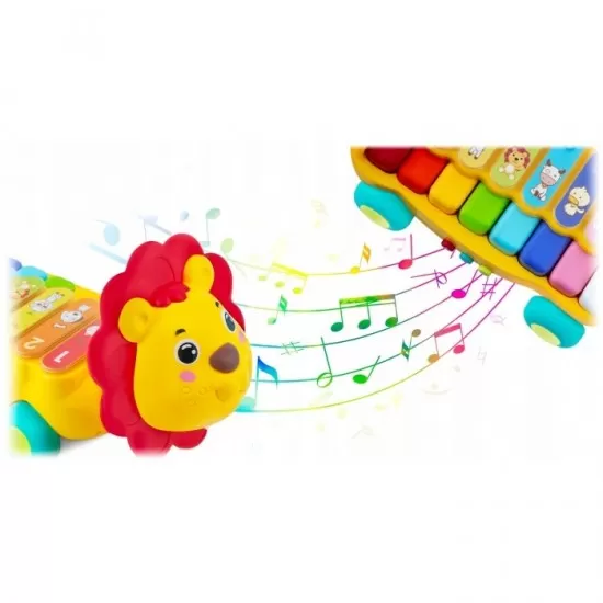 Jucarie interactiva in forma de leu cu pian Ricokids RK-740