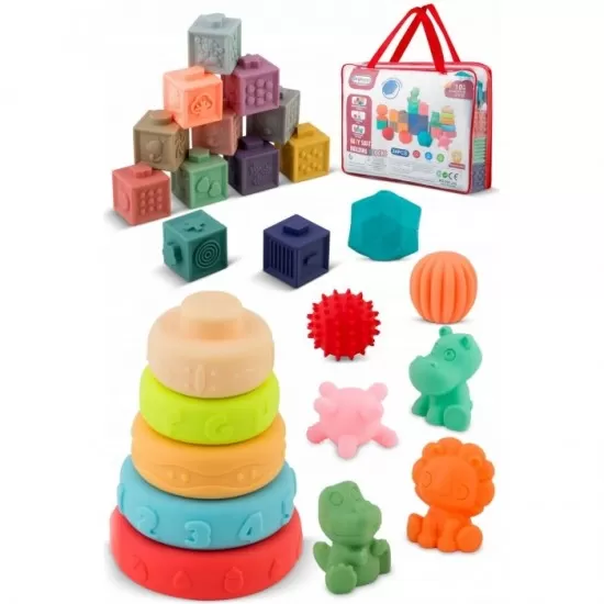 Set jucarii pentru baie cu diverse forme 24 piese Ricokids RK-756 Set jucarii pentru baie cu diverse forme 24 piese Ricokids RK-756