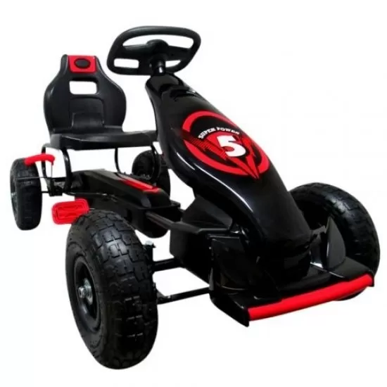 Kart cu pedale Gokart 4-10 ani cu roti gonflabile G8 R-Sport - Rosu Kart cu pedale Gokart 4-10 ani cu roti gonflabile G8 R-Sport - Rosu