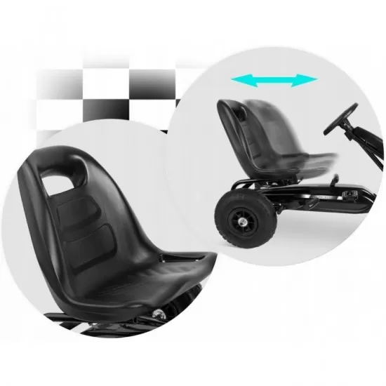 Kart cu pedale si roti gonflabile Gokart RK-590 Ricokids 759000 Negru Kart cu pedale si roti gonflabile Gokart RK-590 Ricokids 759000 Negru