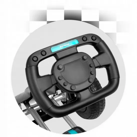 Kart cu pedale si roti gonflabile, Gokart RK-591, Ricokids - Negru Kart cu pedale si roti gonflabile, Gokart RK-591, Ricokids - Negru