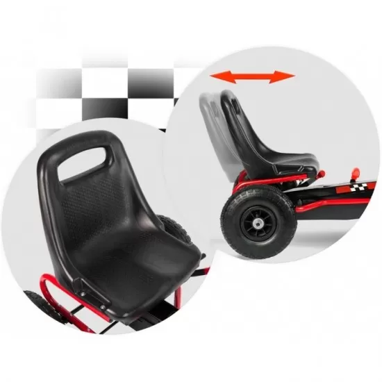 Kart cu pedale si roti gonflabile Gokart RK-594 Ricokids 759401 Rosu Kart cu pedale si roti gonflabile Gokart RK-594 Ricokids 759401 Rosu