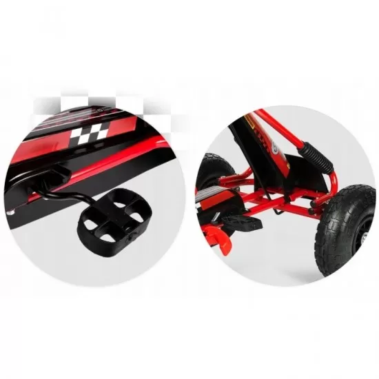 Kart cu pedale si roti gonflabile Gokart RK-594 Ricokids 759401 Rosu Kart cu pedale si roti gonflabile Gokart RK-594 Ricokids 759401 Rosu