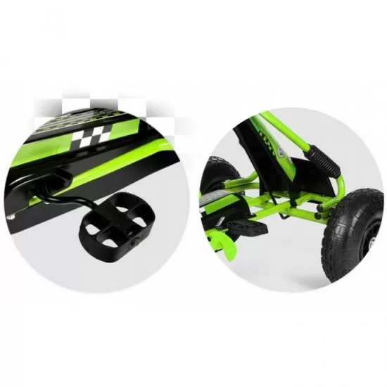 Kart cu pedale si roti gonflabile Gokart RK-594 Ricokids 759402 Verde Kart cu pedale si roti gonflabile Gokart RK-594 Ricokids 759402 Verde