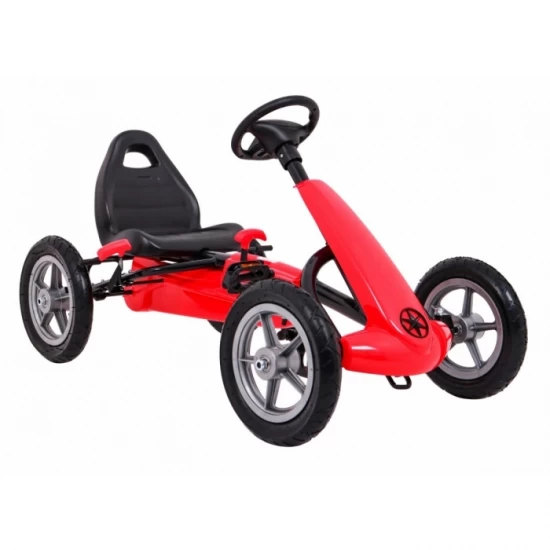 Kart cu pedale si roti gonflabile Gokart Star - Rosu Kart cu pedale si roti gonflabile Gokart Star - Rosu