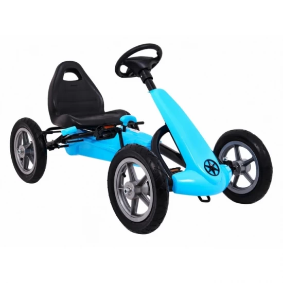 Kart cu pedale si roti gonflabile Gokart Star - Albastru Kart cu pedale si roti gonflabile Gokart Star - Albastru