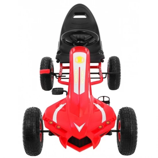 Kart cu pedale si roti gonflabile, varsta 3 ani+, 114x59x63 cm, Gokart Champion - Rosu Kart cu pedale si roti gonflabile, varsta 3 ani+, 114x59x63 cm, Gokart Champion - Rosu