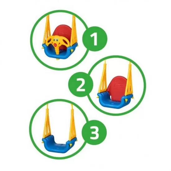 Leagan convertibil 3 în 1 Ecotoys - Albastru cu Rosu Leagan convertibil 3 în 1 Ecotoys - Albastru cu Rosu