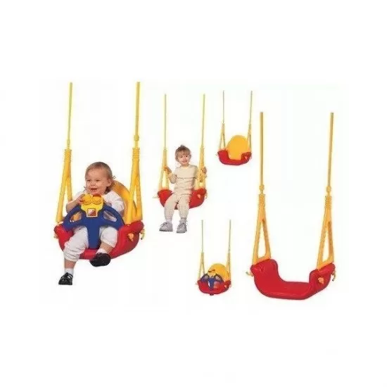 Leagan convertibil 3 în 1 Ecotoys SW-1421 - Rosu cu Galben Leagan convertibil 3 în 1 Ecotoys SW-1421 - Rosu cu Galben
