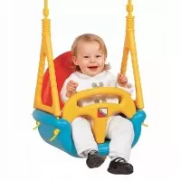 Leagan convertibil 3 in 1 Ecotoys SW-1422 - Albastru cu Galben