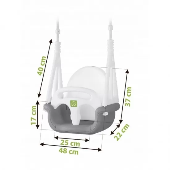 Leagan de gradina Ricokids 770000 - Gri cu alb Leagan de gradina Ricokids 770000 - Gri cu alb