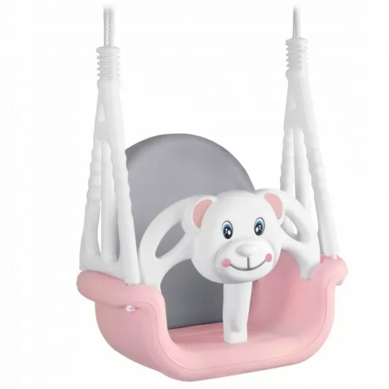 Leagan de gradina Ricokids Ursulet 770101 - Roz cu alb Leagan de gradina Ricokids Ursulet 770101 - Roz cu alb