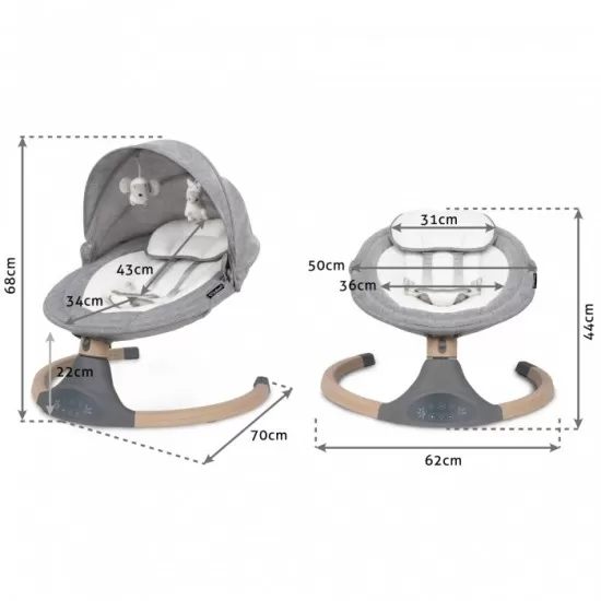 Leagan electric 2 in 1 Kidwell Luxi - Wooden Dark Melange Leagan electric 2 in 1 Kidwell Luxi - Wooden Dark Melange