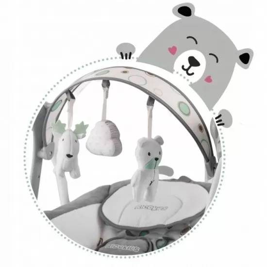 Leagan electric cu muzica Ricokids 7321 - Gri Leagan electric cu muzica Ricokids 7321 - Gri