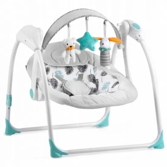 Leagan electric cu muzica Ricokids 7326 - Turcoaz Leagan electric cu muzica Ricokids 7326 - Turcoaz