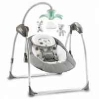 Leagan electric cu muzica Ricokids Premium 7322 - Gri
