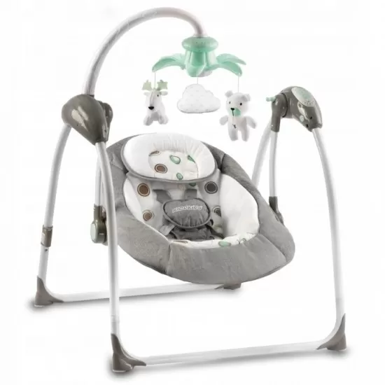 Leagan electric cu muzica Ricokids Premium 7322 - Gri Leagan electric cu muzica Ricokids Premium 7322 - Gri