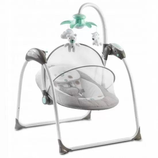 Leagan electric cu muzica Ricokids Premium 7322 - Gri Leagan electric cu muzica Ricokids Premium 7322 - Gri
