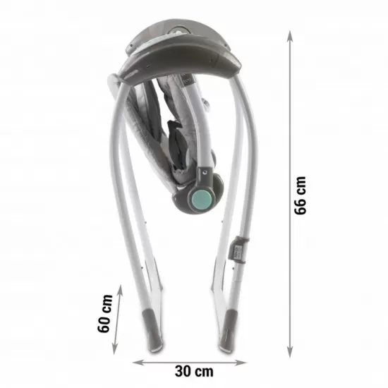 Leagan electric cu muzica Ricokids Premium 7322 - Gri Leagan electric cu muzica Ricokids Premium 7322 - Gri