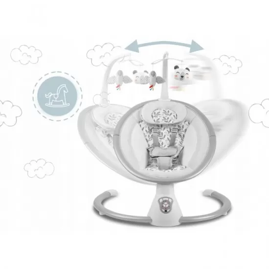 Leagan electric cu vibratii, muzica si jucarii Ricokids 705000, Gri Leagan electric cu vibratii, muzica si jucarii Ricokids 705000, Gri