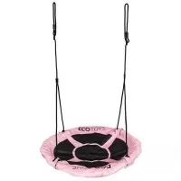 Leagan pentru copii Ecotoys BOC100 cuib de barza cu cadru din otel galvanizat - Roz