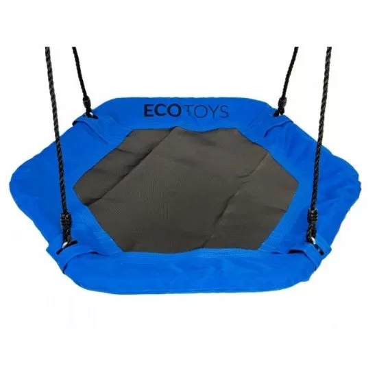 Leagan pentru copii hexagonal tip cuib de barza suspendat Ecotoys MIR6023 - Albastru Leagan pentru copii hexagonal tip cuib de barza suspendat Ecotoys MIR6023 - Albastru