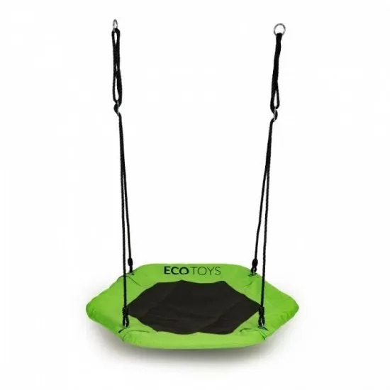 Leagan pentru copii hexagonal, tip cuib de barza, suspendat, Ecotoys MIR6023 - Verde Leagan pentru copii hexagonal, tip cuib de barza, suspendat, Ecotoys MIR6023 - Verde