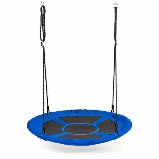 Leagan pentru copii rotund, tip cuib de barza, suspendat, 100 cm, Ecotoys MIR6001 - Albastru Leagan pentru copii rotund, tip cuib de barza, suspendat, 100 cm, Ecotoys MIR6001 - Albastru