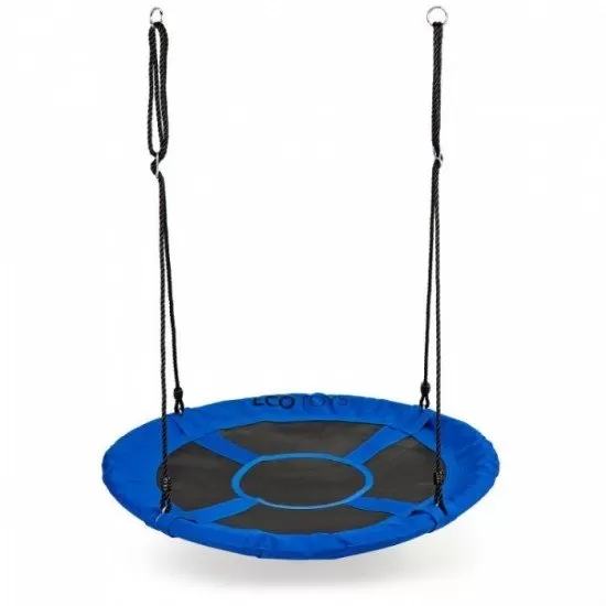 Leagan pentru copii rotund, tip cuib de barza, suspendat, 100 cm, Ecotoys MIR6001 - Albastru Leagan pentru copii rotund, tip cuib de barza, suspendat, 100 cm, Ecotoys MIR6001 - Albastru
